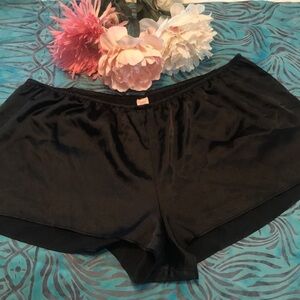 Victoria’s Secret Black Satin Lounge Pajama Bottoms Size Large